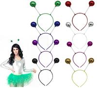 Diademas de Antenas de Alien para Adultos, Diadema con Purpurina y Bolas para Disfraces de Carnaval Halloween y Fiestas Temáticas, 8PCS