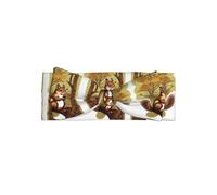 Diademas de ardilla que come nueces para niñas recién nacidas, diadema suave y elástica ajustable para bebés de 0 a 24 meses