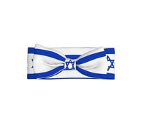 Diademas de bebé con bandera israelí para niñas recién nacidas, diadema suave y elástica ajustable para bebés de 0 a 24 meses