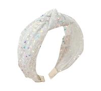 Diademas de carnaval de lentejuelas para mujer: diadema clásica y acogedora para escenario, canto, baile, fiesta, accesorios para el cabello con purpurina, diadema anudada bohemia, banda para el