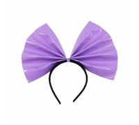 Diademas de carnaval para mujer: diadema ligera de alta gama con lentejuelas con lazo grande, para escenario, canto, baile, fiesta, accesorios para el cabello con purpurina, diadema anudada bohemia