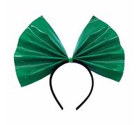 Diademas de carnaval para mujer: diadema ligera de alta gama con lentejuelas con lazo grande, para escenario, canto, baile, fiesta, accesorios para el cabello con purpurina, diadema anudada bohemia