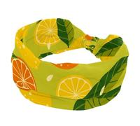 Diademas de color naranja limón para mujer, antideslizante, banda elástica ancha, banda para el sudor para entrenamiento, yoga, deportes, gimnasio, correr, fitness