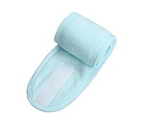 Diademas de color sólido multifunción para mujer, para lavar la cara, yoga, maquillaje, con velcro, ajustables, accesorios para el cabello (azul)