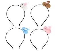 Diademas de Conejo de Pascua, Diadema de Pascua | 4X lindos gorros con cabeza de conejito,Accesorios para el cabello Decoración del día de Pascua Tocado para primavera, cumpleaños, mascarada