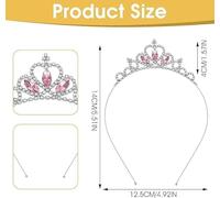 Diademas De Corona Con Borde Plateado De 4 Piezas, Tocado Elee De Estilo Princesa, Accesorios De Fotografía Especiales, Adecuados Para Estilizar Fiestas Y Vestirse.