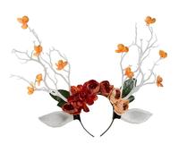 Diademas de cuernos de rama de rama de reno para adultos, adolescentes, para mujer, maquillaje, Navidad, tomar fotos, carnavales, fiestas