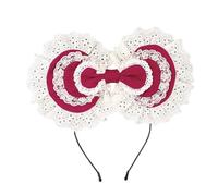 Diademas de encaje con lazos para el pelo para mujer, elegante diadema adecuada para fiestas y eventos de cosplay, postizos fotográficos
