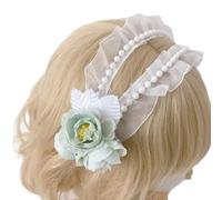 Diademas de encaje de flores francesas azules para el pelo, accesorio delicado y elegante para mujeres y niñas