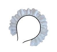 Diademas de encaje plisadas japonesas elegantes diademas de maquillaje en vivo, diadema de encaje plisada, diadema de encaje plisada para niñas, diademas de encaje plisadas blancas
