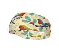 Diademas de Entrenamiento Birds Flowers3 para Mujer, Cintas Deportivas Antideslizantes para el Cabello es
