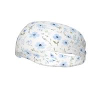 Diademas de Entrenamiento Blue Flower Lea para Mujer, Cintas Deportivas Antideslizantes para el Cabello e
