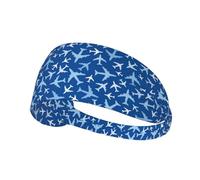 Diademas de entrenamiento para mujer, diseño de aviones en el cielo, bandas elásticas para el sudor para mujer, banda de sudor que absorbe la humedad para deportes, correr, atletismo, yoga, gimnasio