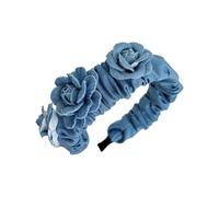 Diademas de estilo dulce con forma de rosa, diadema de ala ancha para mujer