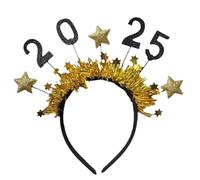 Diademas de feliz año nuevo con Star Boppers,Diadema de estrella de feliz año nuevo 2025 - Feliz año nuevo Tiara con diadema de lentejuelas y estrellas brillantes - Accesorios para el cabello de Noche
