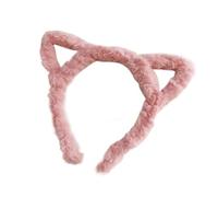 Diademas de felpa con orejas de gato Lolita para niñas, diademas peludas de dibujos animados para mujer, disfraz de cosplay, accesorios para el cabello coreano (polvo profundo)