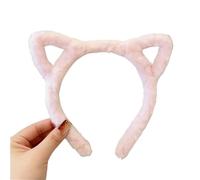 Diademas de felpa con orejas de gato Lolita para niñas, diademas peludas de dibujos animados para mujer, disfraz de cosplay, accesorios para el cabello coreano (rosa)