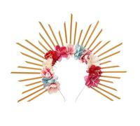 Diademas de flores con forma de corona sagrada para cosplay para banquetes de mujer