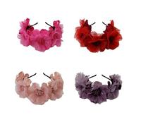 Diademas de flores de margaritas para mujer, para novia, boda, simulación de rosa, para uso diario y ocasiones especiales