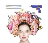 Diademas de flores para mujer, diadema de corona de flores, tocado de moda, tocado de disfraz, accesorios de fotos para damas, graduación, eventos, reuniones de primavera