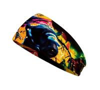 Diademas de ganchillo unisex, deportivas, teñido anudado, estampado floral, accesorios de peinado para mujeres y hombres, para deportes n.º 9