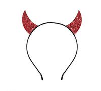 Diademas de Halloween para mujer, con cuernos de diablo, diadema de cristal con orejas de gato, diadema para niñas (diadema de cuernos de diablo)