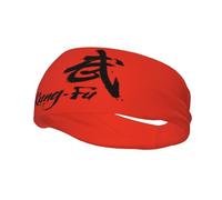 Diademas de kung-fu de carácter chino, diademas deportivas que absorben la humedad, banda para el sudor, diadema para correr