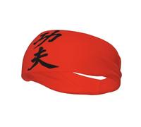 Diademas de kung-fu de carácter chino, diademas deportivas que absorben la humedad, banda para el sudor, diadema para correr