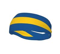 Diademas de la bandera de Suecia Diademas deportivas Diadema de entrenamiento que absorbe la humedad Diademas para el sudor Diadema para correr
