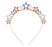 Diademas de la independencia fiesta patriótica 4 de julio bandera diadema accesorios accesorios decoración diadema para y niños Pinzas Para el Pelo PequeñAs (A, One Size)