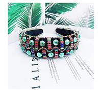 Diademas de lujo acolchadas con aro para la cabeza con diamantes de imitación a la moda para mujeres y niñas, tocado barroco de esponja para fiestas y bodas, accesorios para el cabello