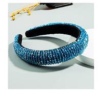 Diademas de lujo con cristales brillantes y elegantes para mujer, diademas de esponja hechas a mano acolchadas con diamantes de imitación para mujer