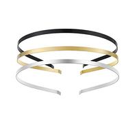 Diademas de metal liso con 3 colores de diadema chapada en oro negro, 12 unidades