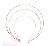 Diademas de metal liso para mujer, con marco de alambre de acero fino, color dorado