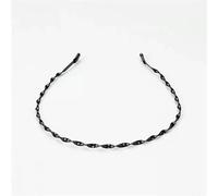 Diademas de Metal simples antideslizantes elásticas negras Unisex for hombres y mujeres, diadema ondulada, aro for el cabello primavera, accesorios moda(Style3)