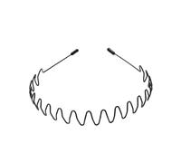 Diademas de Metal simples antideslizantes elásticas negras Unisex for hombres y mujeres, diadema ondulada, aro for el cabello primavera, accesorios moda 1 unidad(Style3)