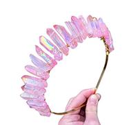 Diademas de moda para mujer, corona de cristal natural, diadema de reina, accesorios para el cabello para boda, dama de honor