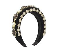 Diademas de moda para mujer, estilo barroco europeo y americano, aro para el pelo estilo palacio, aro para la cabeza de esponja gruesa exagerada lleno de flores de diamantes, accesorios para el c