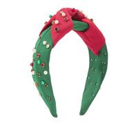 Diademas de Navidad con perlas y cuentas para el pelo, diadema para Navidad, disfraces, suministros de fiesta, 20 cuentas para mujer