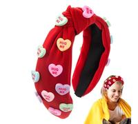 Diademas de nudo ancho, diadema anudada a la moda, diadema para lavar la cara, envolturas para el cabello con corazón , maquillaje para fiestas, bodas, playa