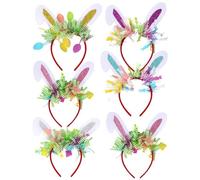Diademas de orejas de conejo de Pascua, bonitas diademas decorativas de Pascua, herramienta de decoración multiusos para viajes, bodas, fiestas, vacaciones, citas y bailes