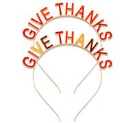 Diademas de otoño de Acción de Gracias para mujer, con letra esmaltada, "GVIE THANKS", "HAPPY FALL", accesorios para el cabello para fiestas de otoño, regalos