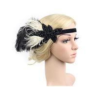 Diademas De Plumas 20s Puleave Diadema Gatsby Accesorios 1920s Fleapper Hourpiece Diadema De Plumas(1)