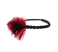 Diademas De Plumas Accesorios for el cabello negro Banda de lentejuelas con cuentas 1920S Vintage Gatsby Partido Partido Mujer Flapper Plaza Diadema Diadema De Plumas(E)