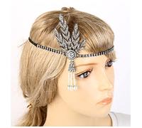Diademas De Plumas GRAN GATSBY DIEVECER HOMBRE DE LA DIEVENEA 1920 CAPA DE PELO DE PAIS DE PAISAÑA DE PISTA DE MARIFICACIÓN VINTAYA FLAPPER GRANDE GATSBY FLAPPER VESTURA ACCESORIOS Diadema De Plumas(2