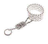 Diademas De Plumas PAIR DE PLATA 20s Vintage 1920S Hora de la cabeza Flapper Gran Gatsby Accesorios de joyería Diadema De Plumas(Silver-bracelet)