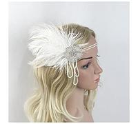 Diademas De Plumas Techo de la banda de la cabeza de la vendimia de 1920 con accesorios for el pelo de la pluma de pavo real Diadema De Plumas(4)