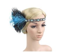 Diademas De Plumas Techo de la banda de la cabeza de la vendimia de 1920 con accesorios for el pelo de la pluma de pavo real Diadema De Plumas(22)