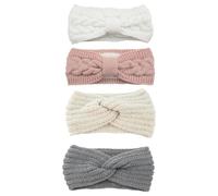 Diademas De Punto De 4 Piezas, Diademas Para Mujer, Diademas Para Maquillaje Y Lavado De Cara, Pañuelos Elásticos De Felpa, Diademas Para Calentar Las Orejas De Invierno