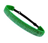 Diademas de rejilla con purpurina, antideslizantes, para correr, elásticas, para niñas, deportes, tela de terciopelo, elástica, brillante, elástica, a la moda para mujer